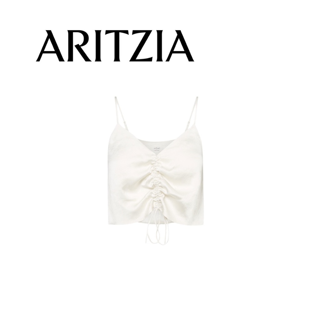 Aritzia Ruched Satin Camisole